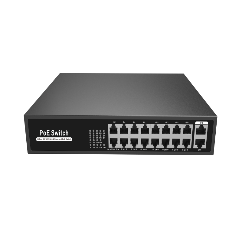 PoE Switch, 18-port Full Gigabit ,T2018-18GP